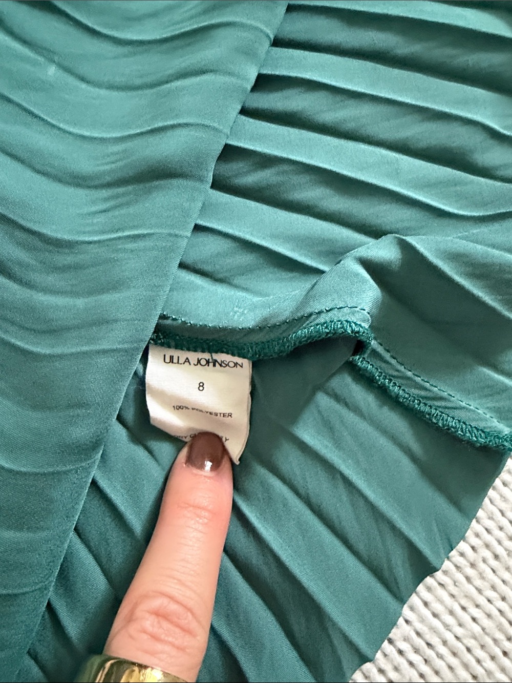 Ulla Johnson Aidy Blouse Emerald Green Size 8 - Picture 9 of 11